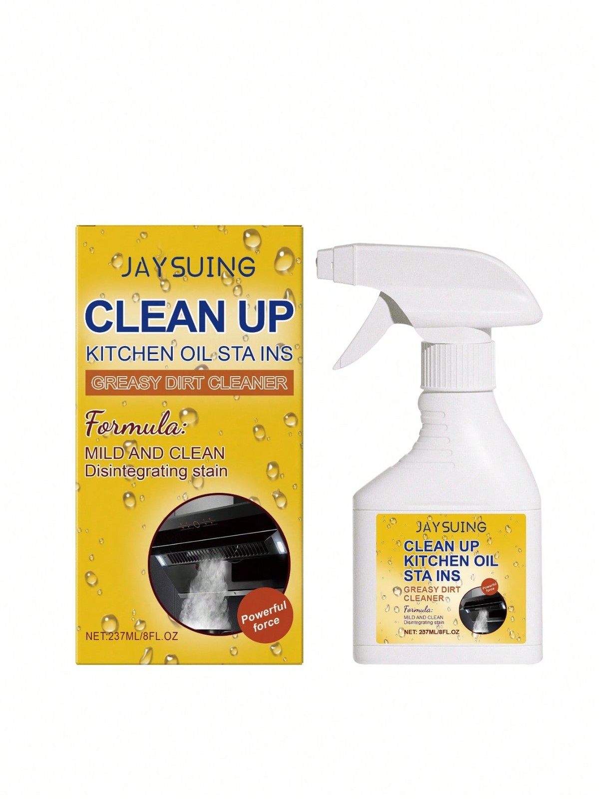 Jaysuing Kitchen Degreaser Spray 237mL (8 fl oz) Fresh Smell Multi-Effect