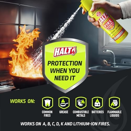 Fire Fighting Foam Spray – Non-Toxic, PFAS Free, Easy to Use, Store, 4-Pack