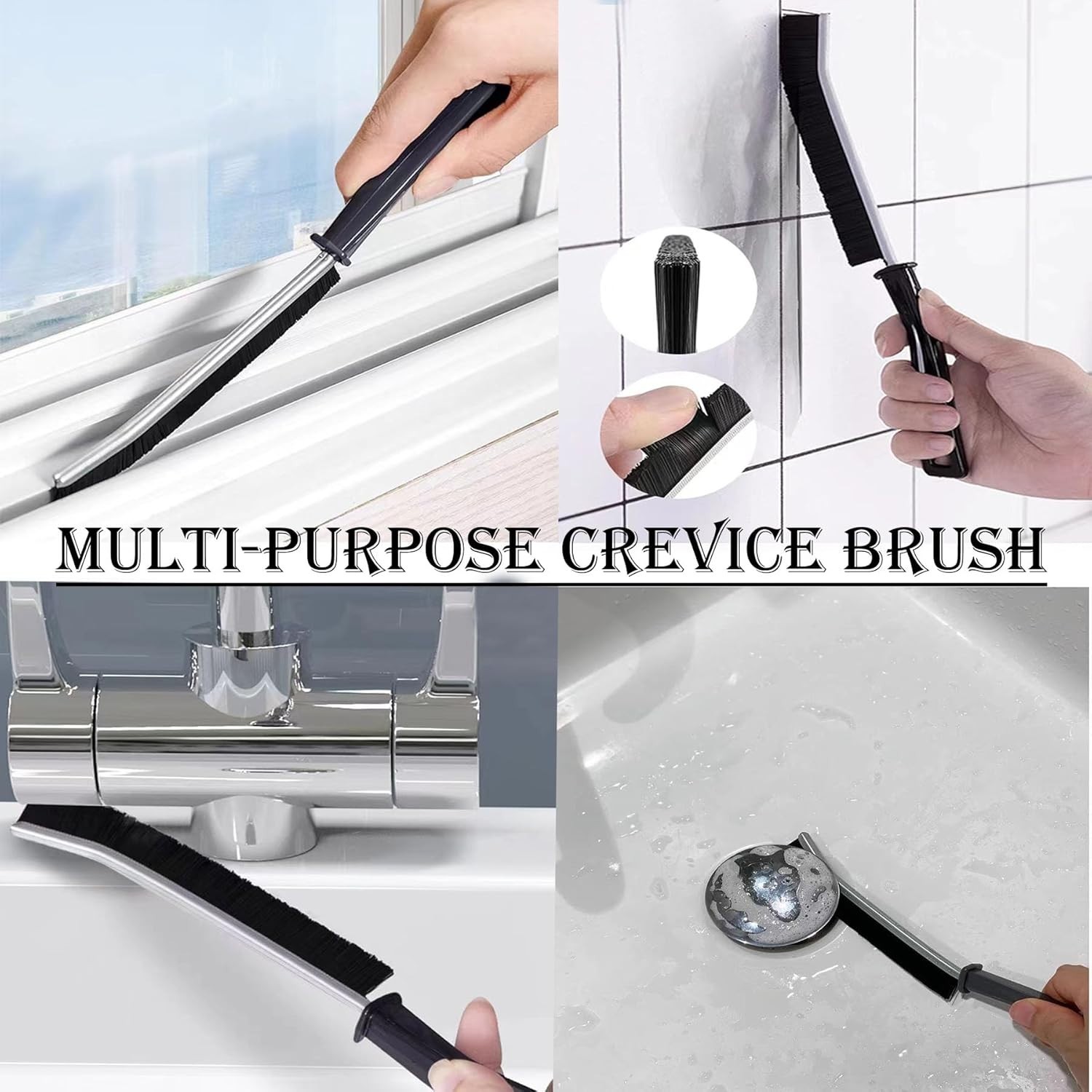 9 Pcs Hard Bristle Crevice Cleaning Brushes for Household Use, Gap Cleaning Brus