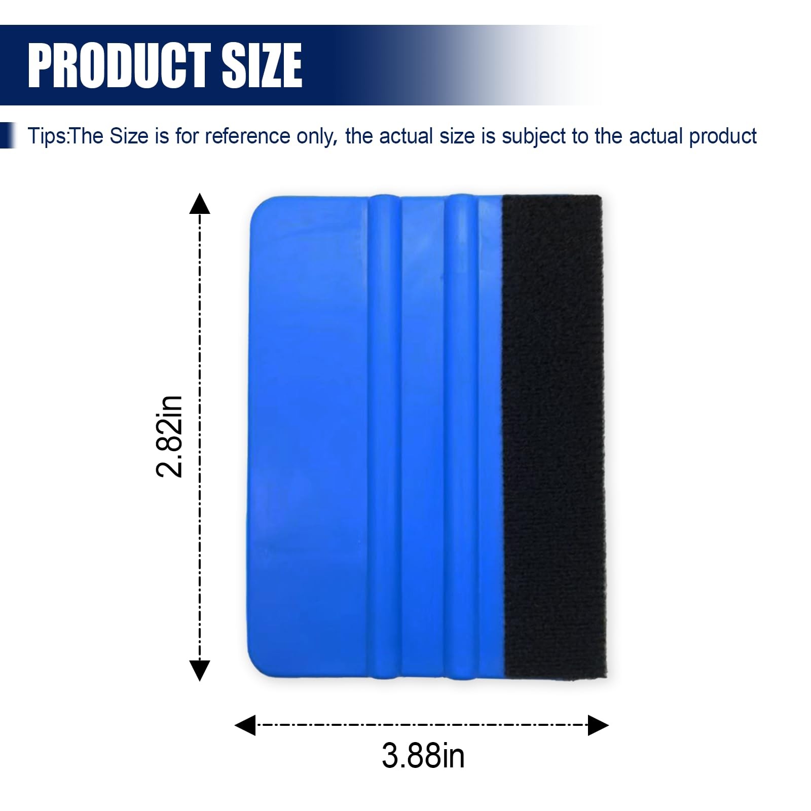 4 Inch Plastic Felt Edge Squeegee, Mini Squeegee Car Window Film Tinting Tool…