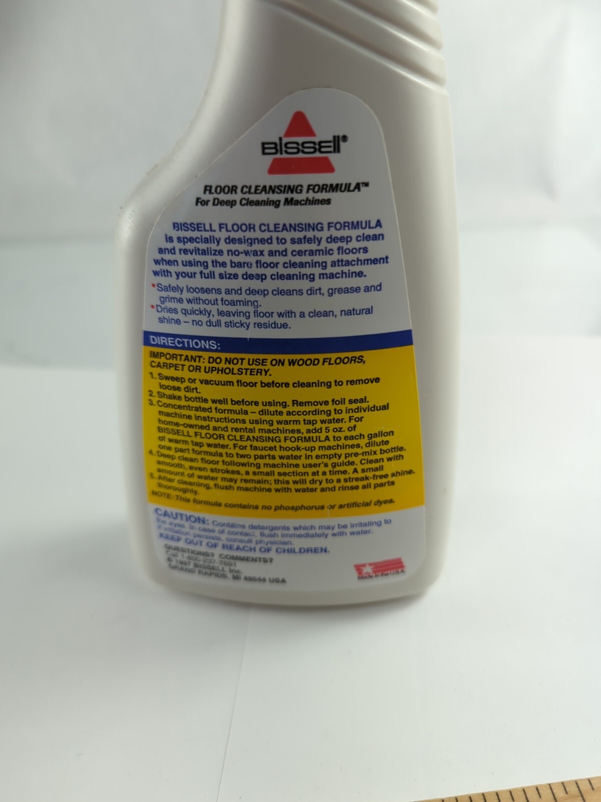 Bissell No Wax And Ceramic Floor Cleaner 16oz New