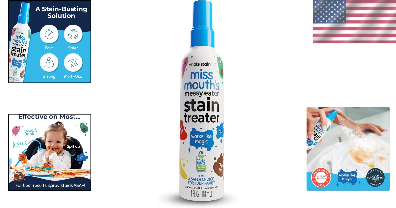 Biodegradable Messy Eater Stain Treater Spray – 4oz of Eco-Friendly Cleaning