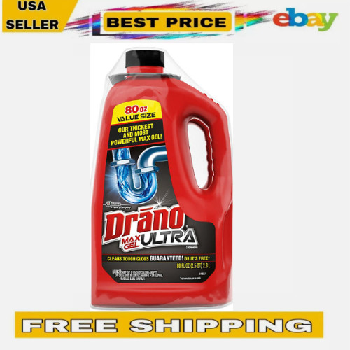 Drano Max Ultra Gel Drain Opener 2 Pack 160 fl oz