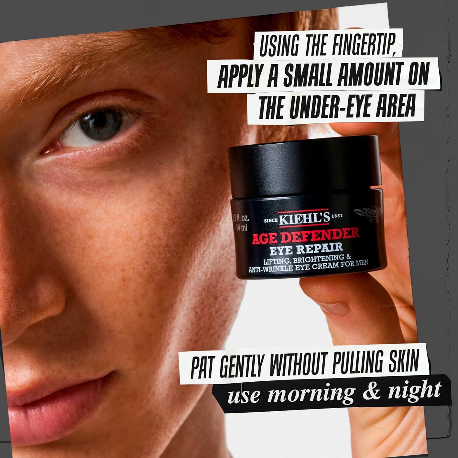 Kiehl’s Age Defender Eye Repair, Anti-Aging Eye Cream for Men, Lift, Firm and