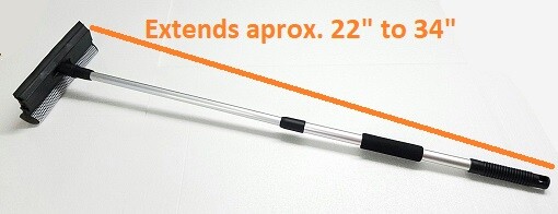 Extendable Telescopic Squeegee Long Reach Washer Car Cleaner Wiper Window