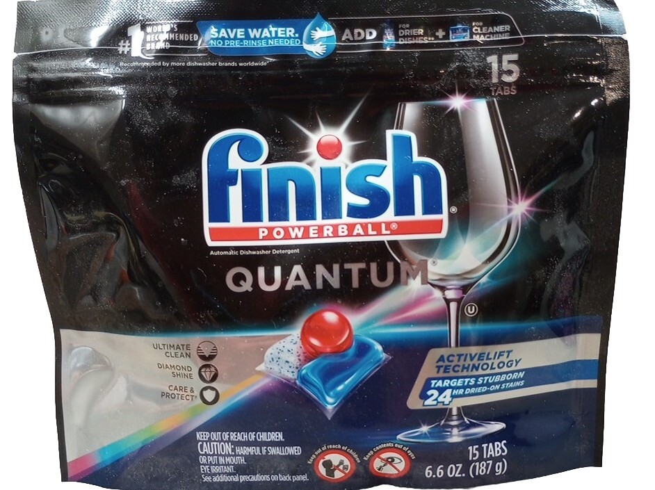 2PCK Finish Powerball Quantum Dishwasher Detergent 15 Tabs Each No Pre Rinse
