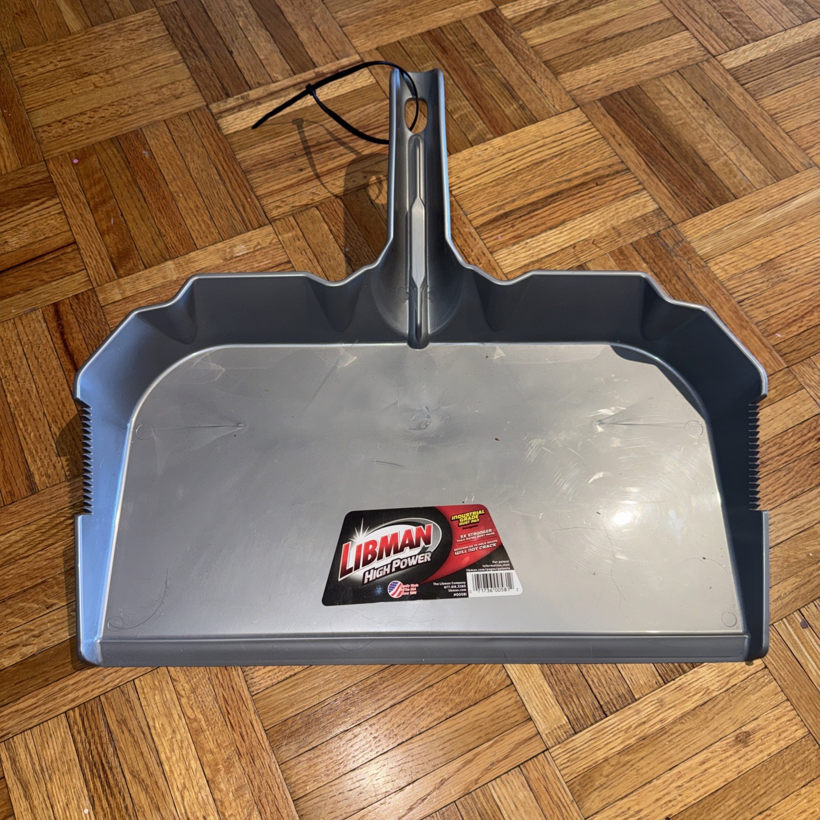 (6)-Libman High Power 18.13 In. Gray Poly Industrial Grade Dust Pan Model: 581