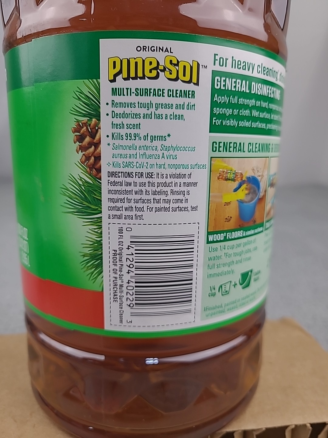 Pine Sol 100oz ORIGINAL Formula with PINE OIL Glycolic Acid Cleaner .