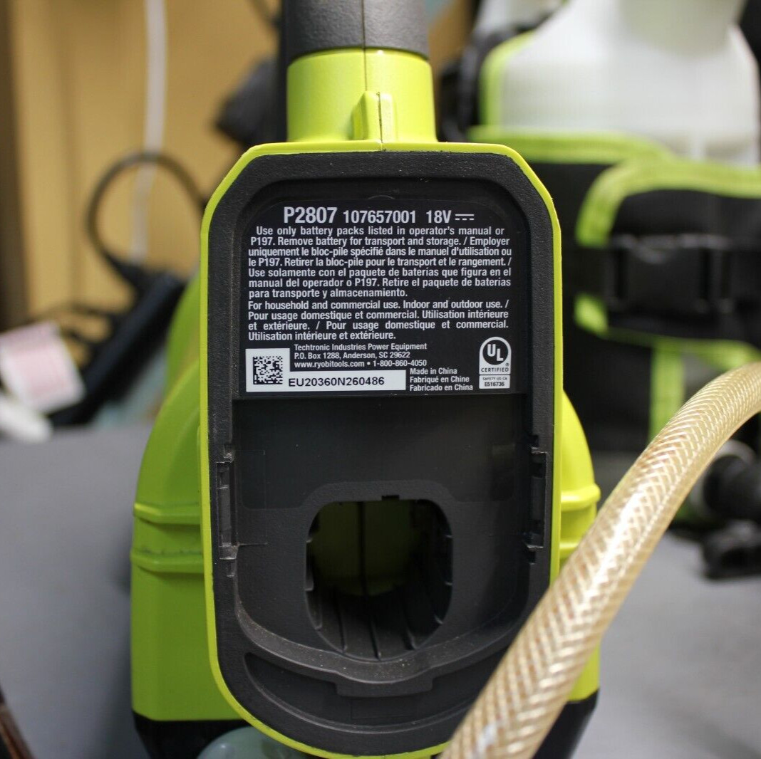 RYOBI ONE P2870 18V Cordless Electrostatic 1 Gal Sprayer Kit 2Ah Battery+Charger