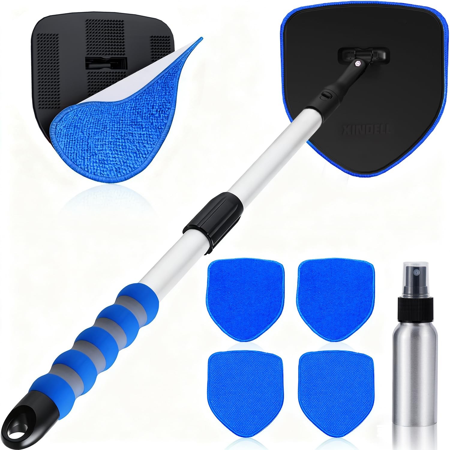 Reusable Microfiber Windshield Cleaning Kit Car Window Cleaner Tool with Glass