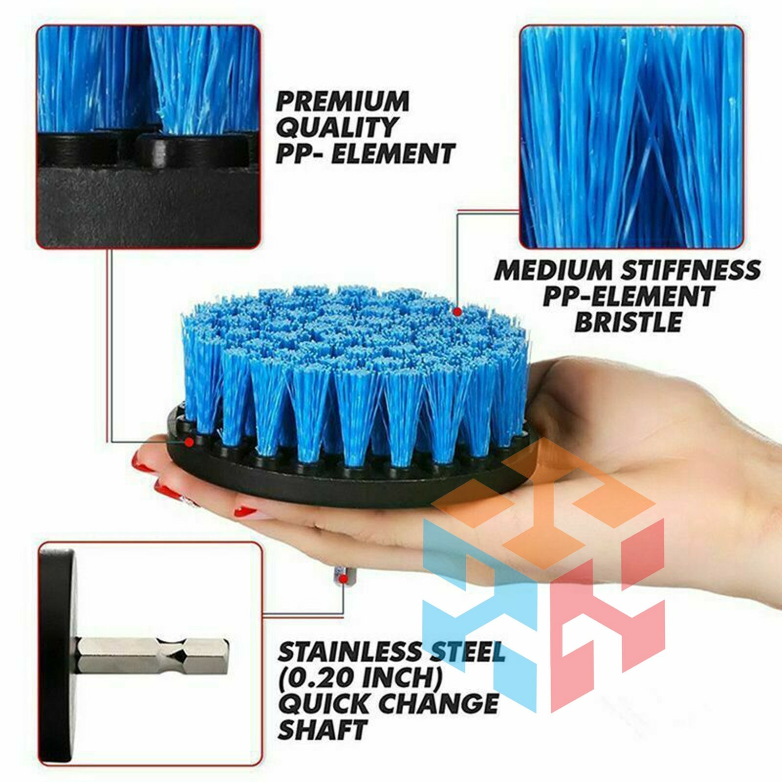 Drill Brushes Set 4pcs Tile Grout Power Scrubber Cleaner Spin Tub Shower Wall
