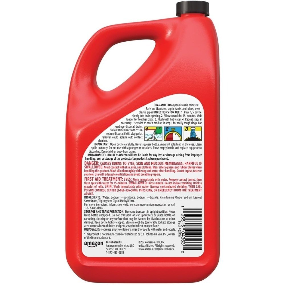 Powerful Drain Cleaner Gel for Hair Clogs and Grease Safe for All Plumbing Pipes