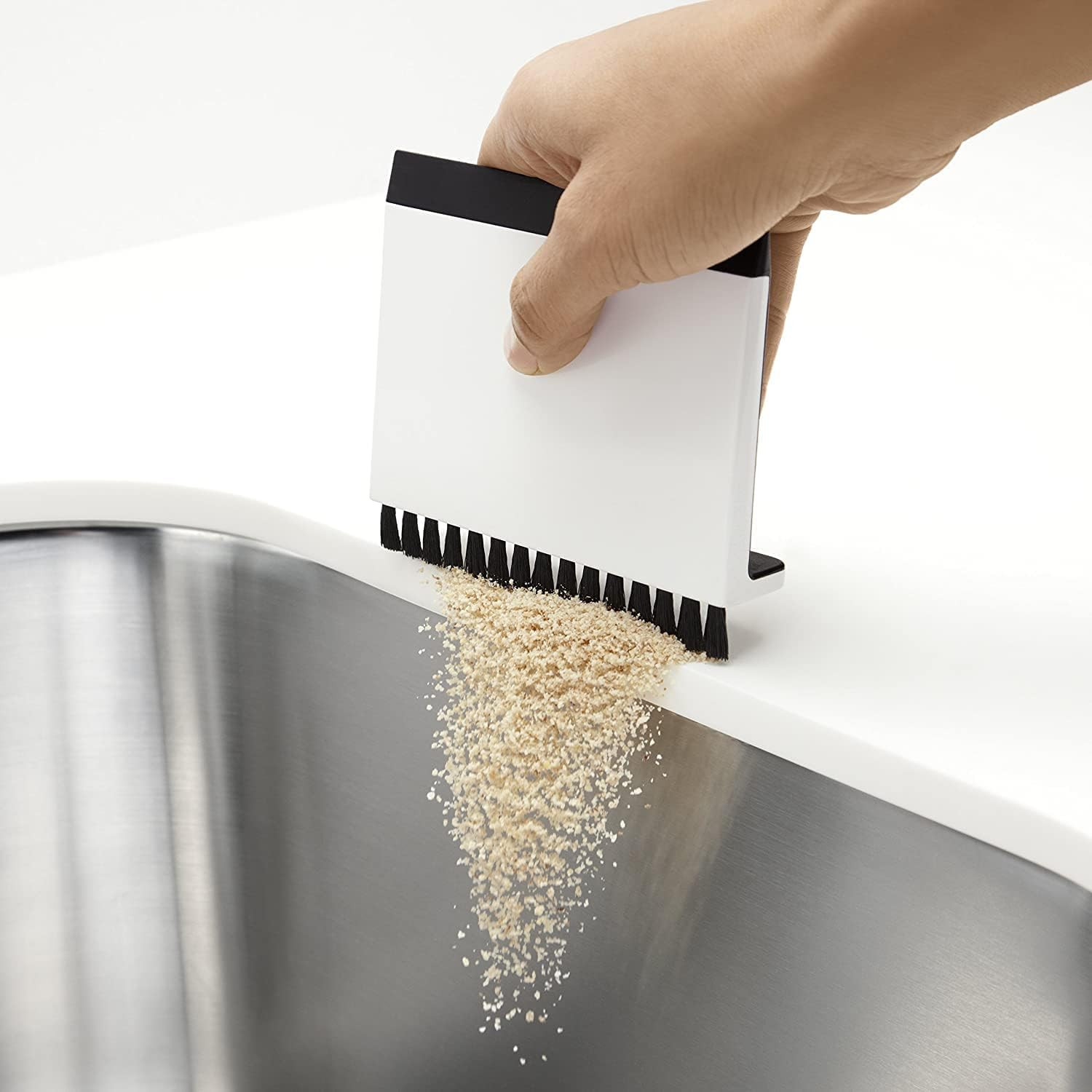 Kitchen Sink Squeegee and Countertop Brush, Multi-Purpose, Cleans Wet and Dry…
