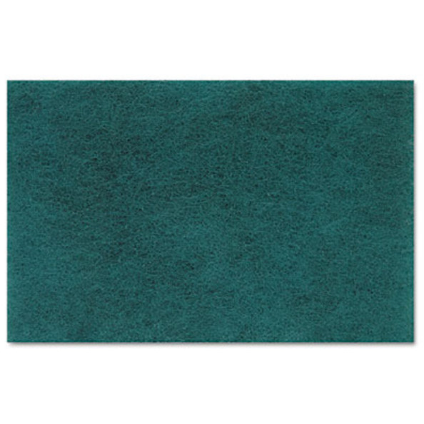 Boardwalk BWK196 Medium-Duty Scouring Pad, 6 x 9, Green, 20/Carton