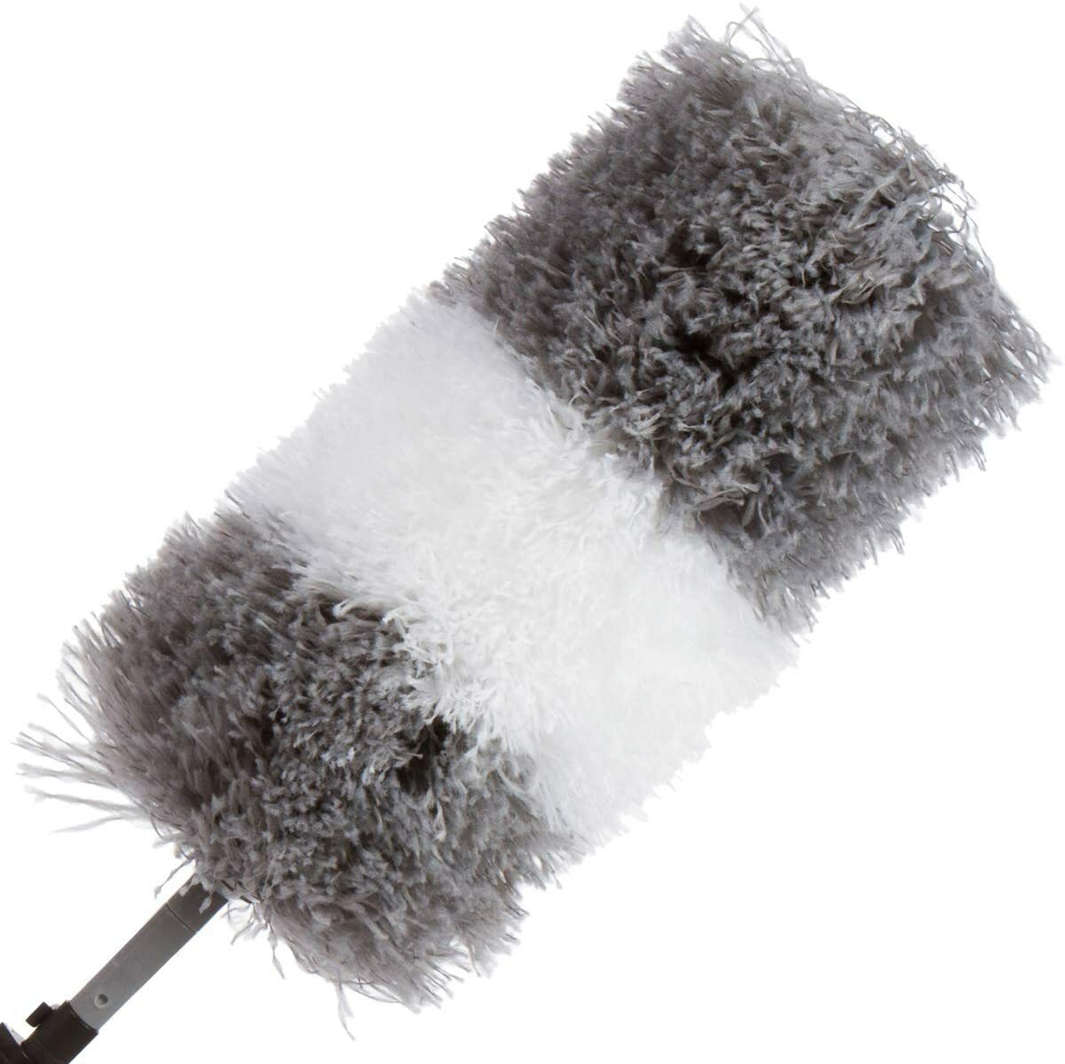 Telescopic Microfiber Duster w/ Extension Pole, Scratch Free (Grey)