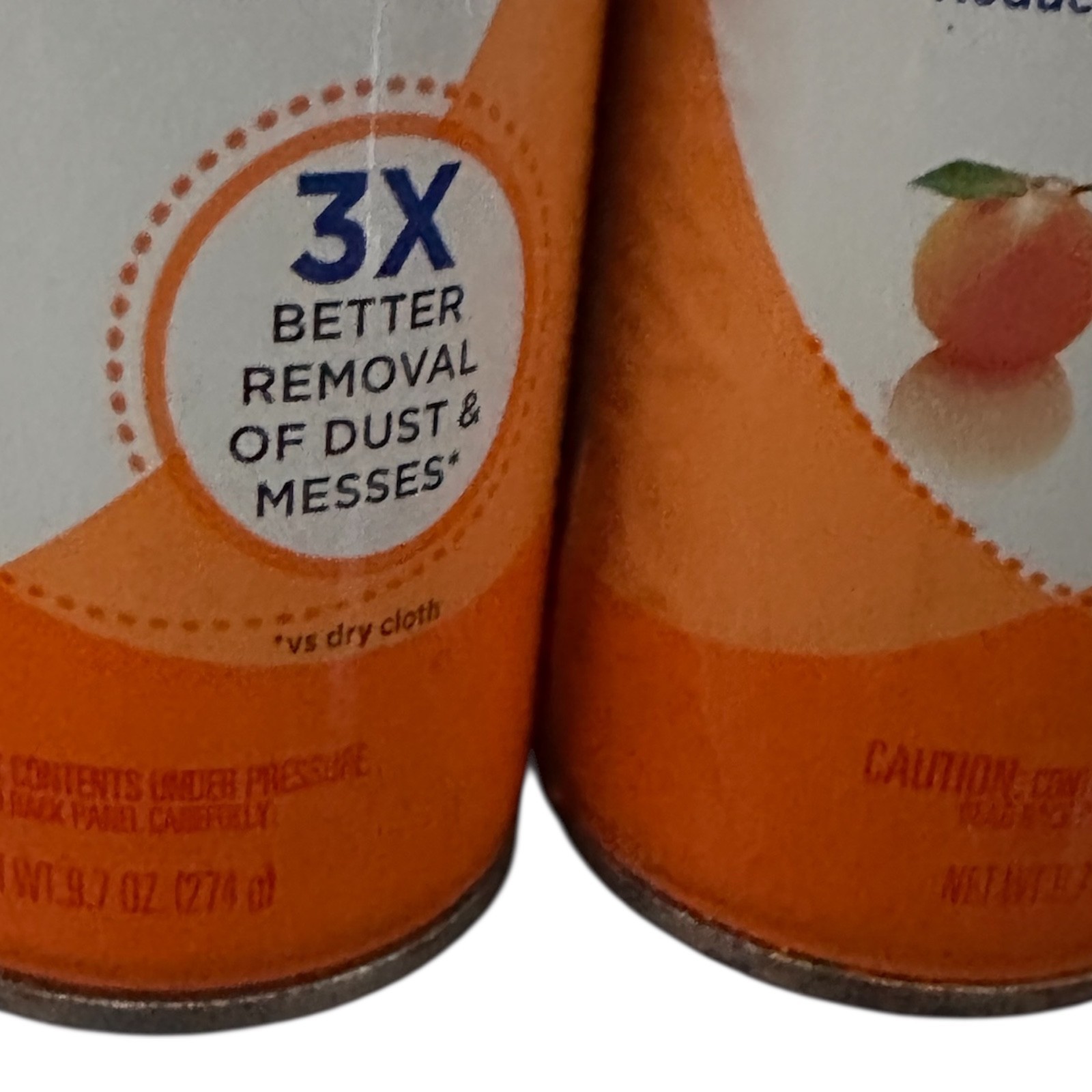 PLEDGE Orange Clean Furniture Spray Reduces Allergen Dust Clean Shine 9.7 oz 3CT