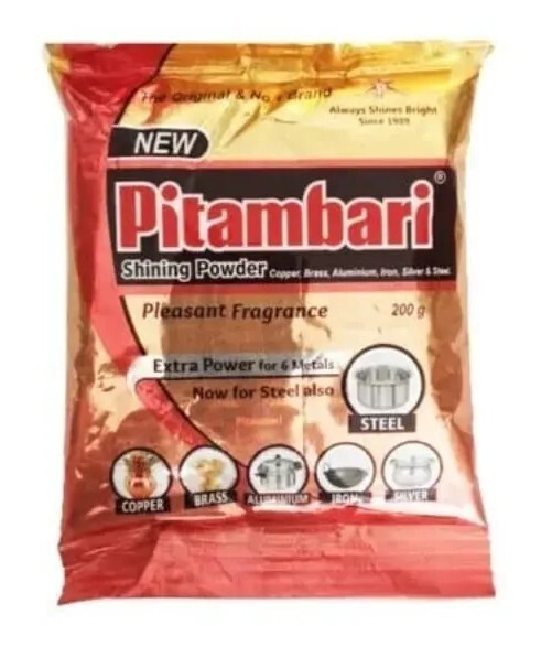10 X Pitambari Shining Powder for Copper|Brass| Aluminium| Iron| Silver| F. S.