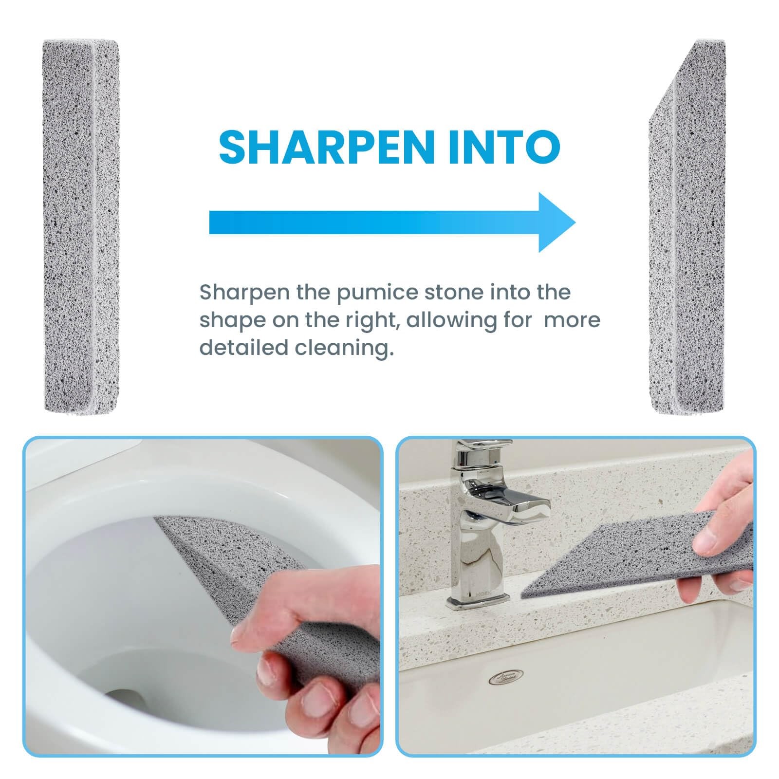 14 PCS Pumice Stone Toilet Bowl Cleaner Set for Bathroom, Kitchen, Pool & Grill