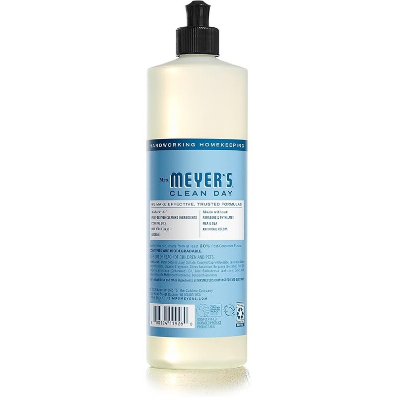 Biodegradable Liquid Dish Soap Rain Water Scent Cruelty Free Eco-Friendly 16oz