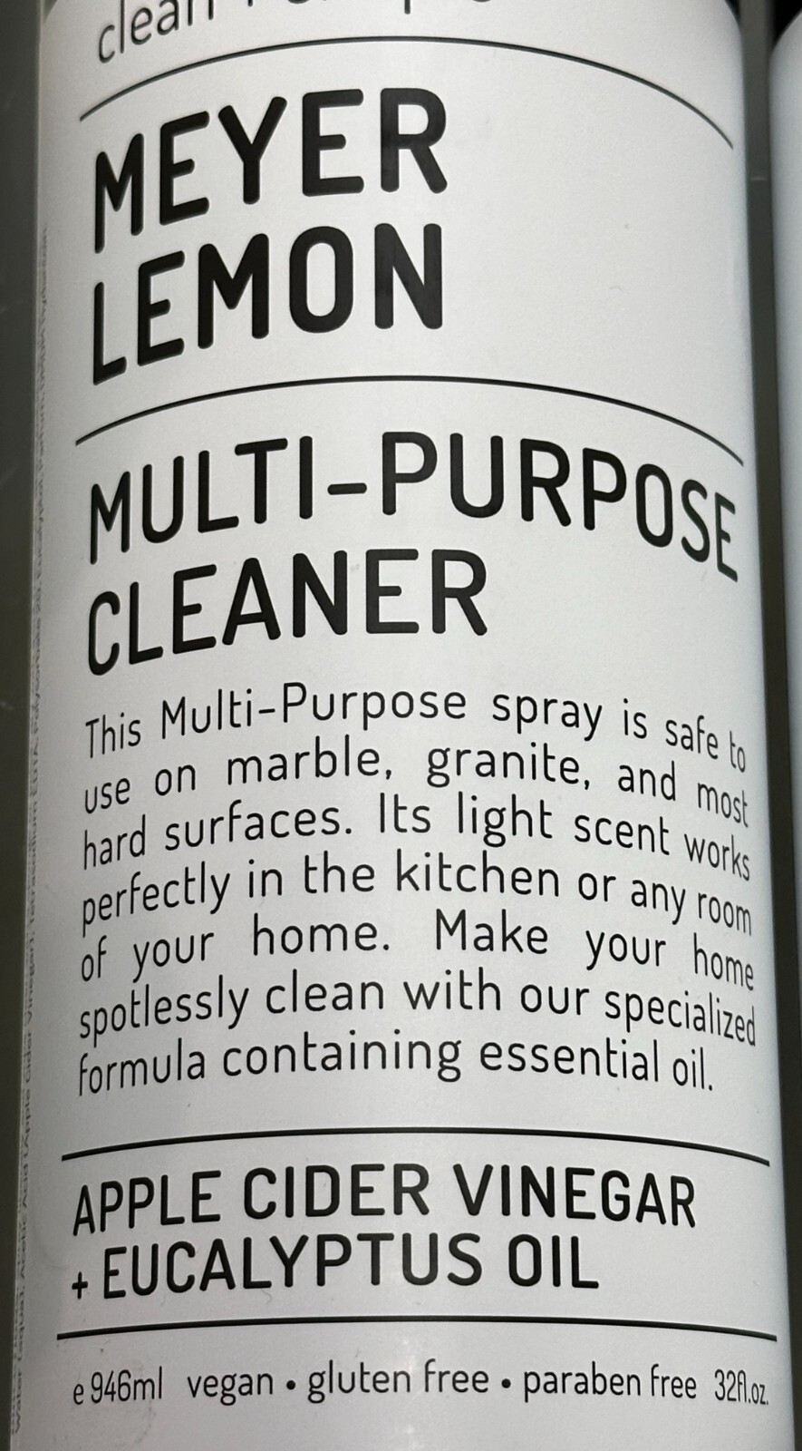 CLEAN + SIMPLE ~ MEYER LEMON Kitchen Refresher Cleaner Odor Deodorizer 946ml