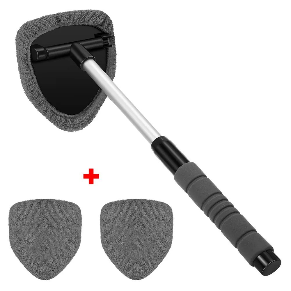 Windshield Cleaner Wand Microfiber Car Window Cleaning Tool Anti Fog Brush