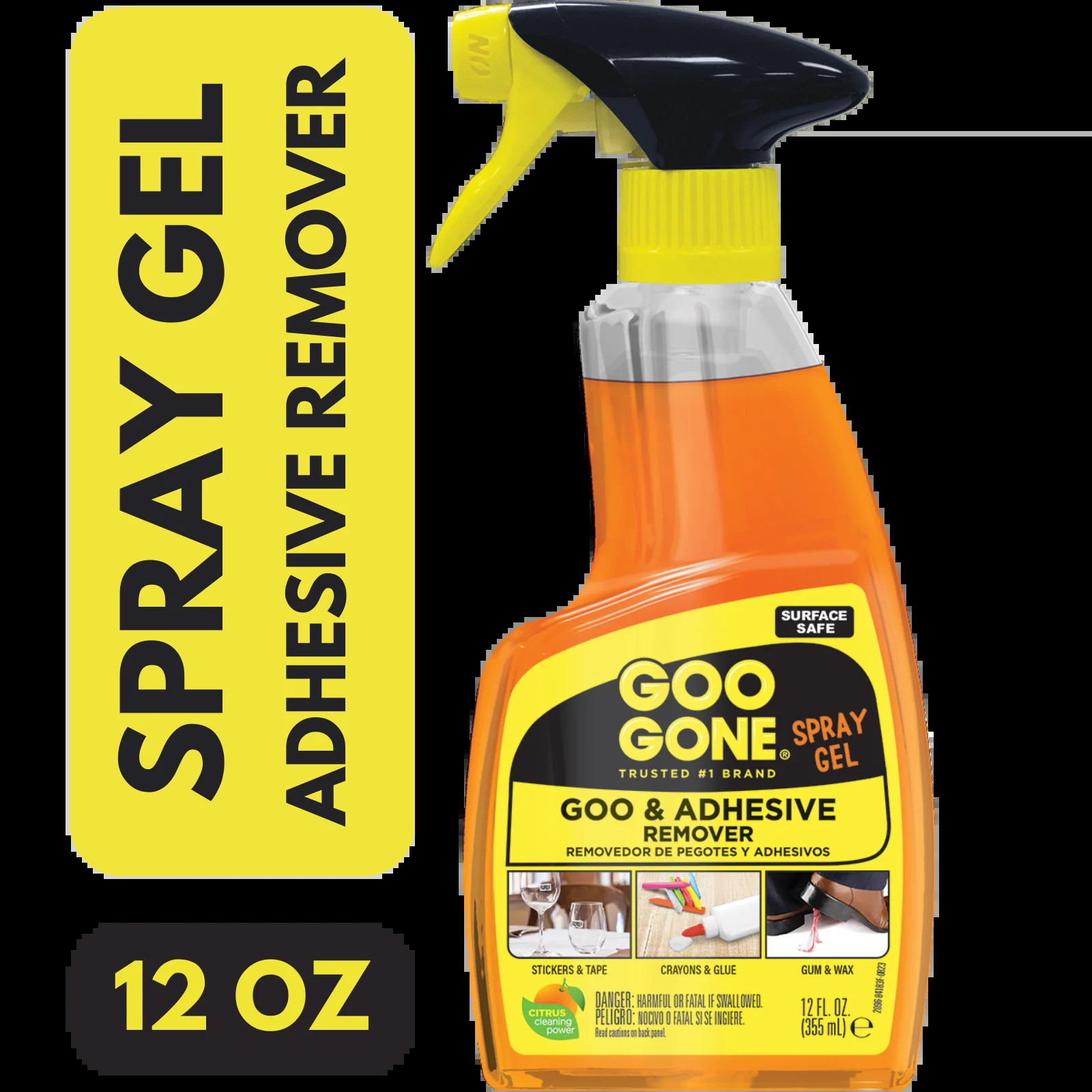 2 pack GOO GONE Original ADHESIVE Glue Gum Remover Citrus & Surface Safe 12Oz
