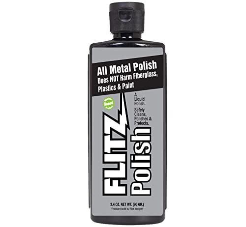 FLITZ All Metal Polish 3.4oz Liquid Formula – Single, or Set of 2