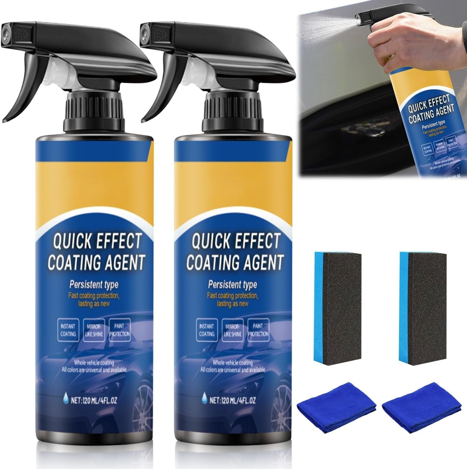 Quick-Acting Coatings Agent Spray, New Quick Effect Coating Agent for Cars, Scra