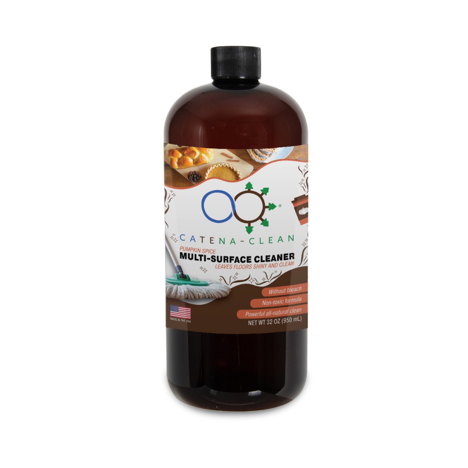 All-Natural Pumpkin Spice Scented Mop Cleaner (1 Pack) Streak-Free Floors!