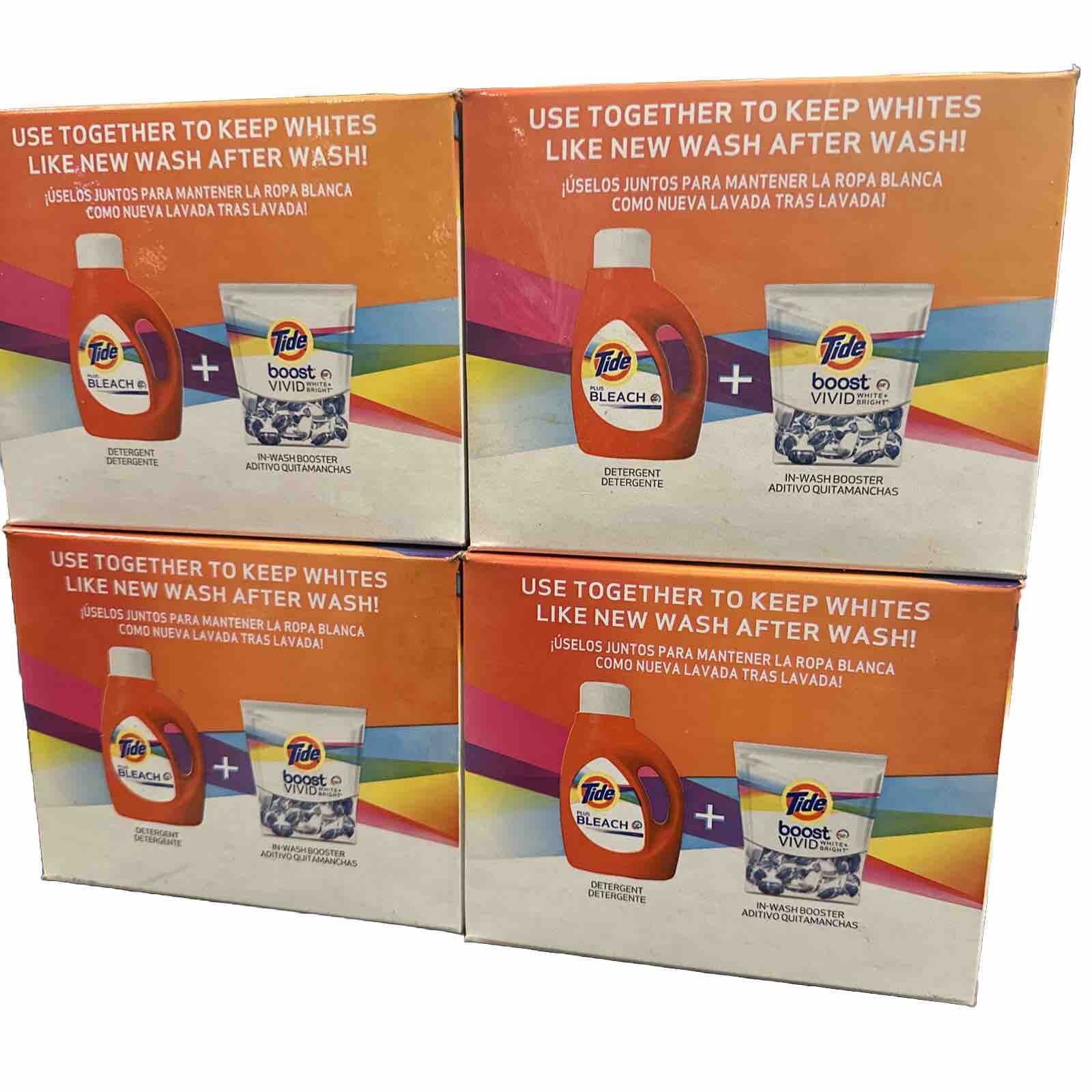 X4 Tide Plus Bleach Acti-Lift Crystals Laundry Detergent Powder 21 oz 12 Loads