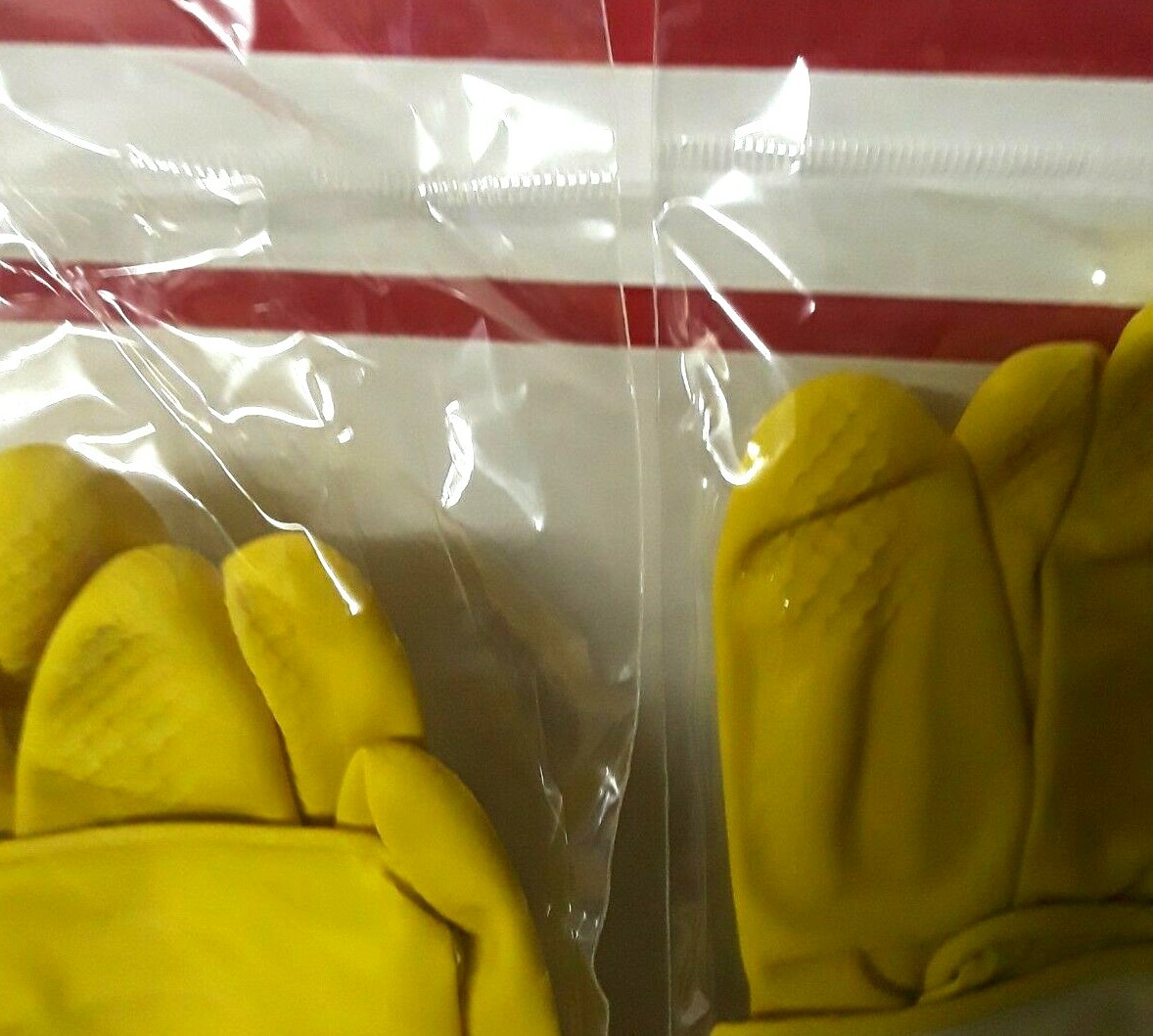 Yellow Latex Gloves (Can Mix Size S-XL) Plus FREE Inspector Dish Wash Trboxtapes