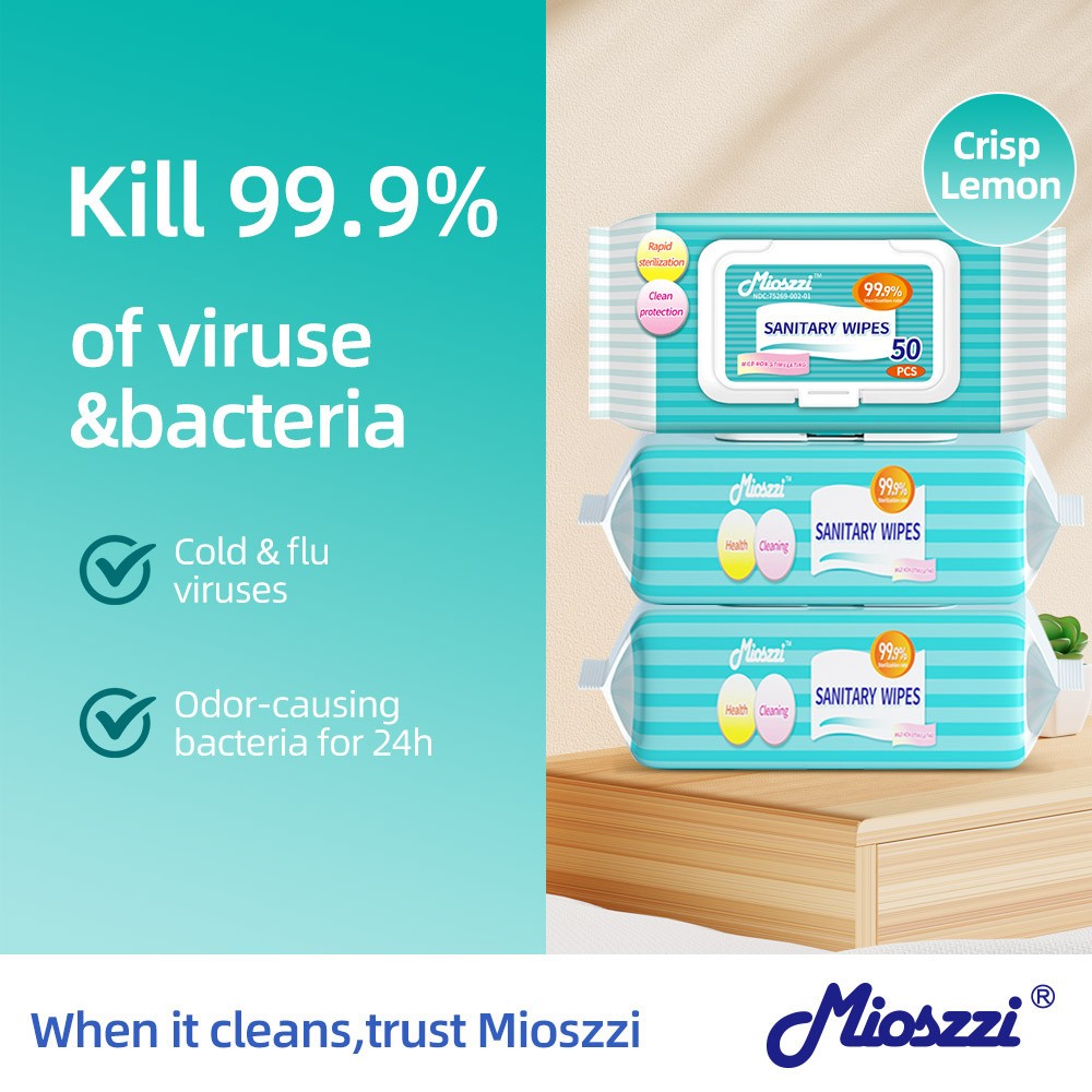 Mioszzi Multi-Surface Cleaning Wipes for Office Desk，Quick Dry ，Electronics Safe