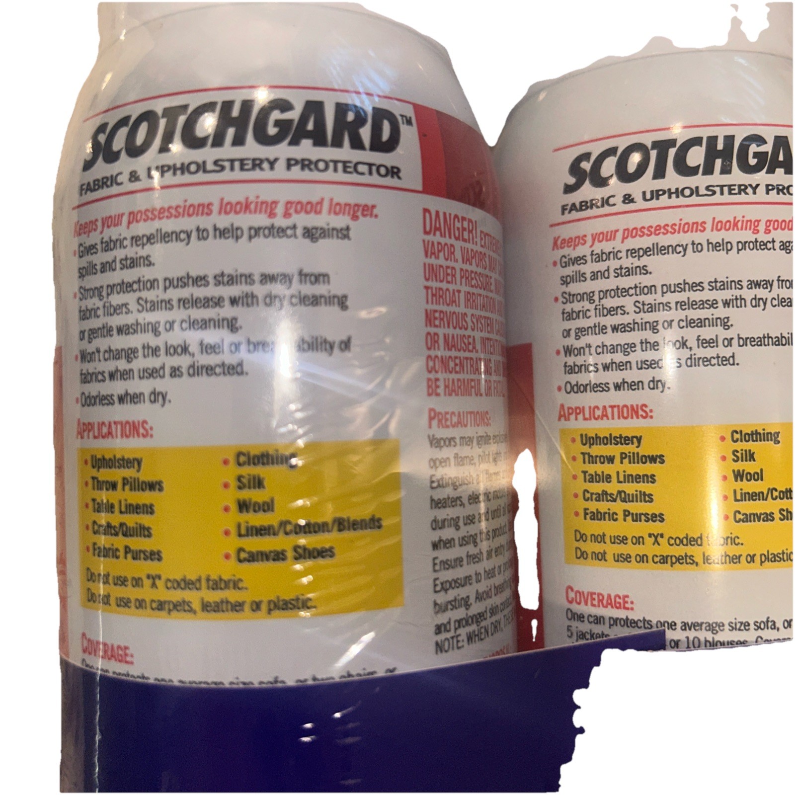 Scotchgard Fabric Upholstery Protector Cleaner 2 Can Pack SEALED NEW 10 oz Each