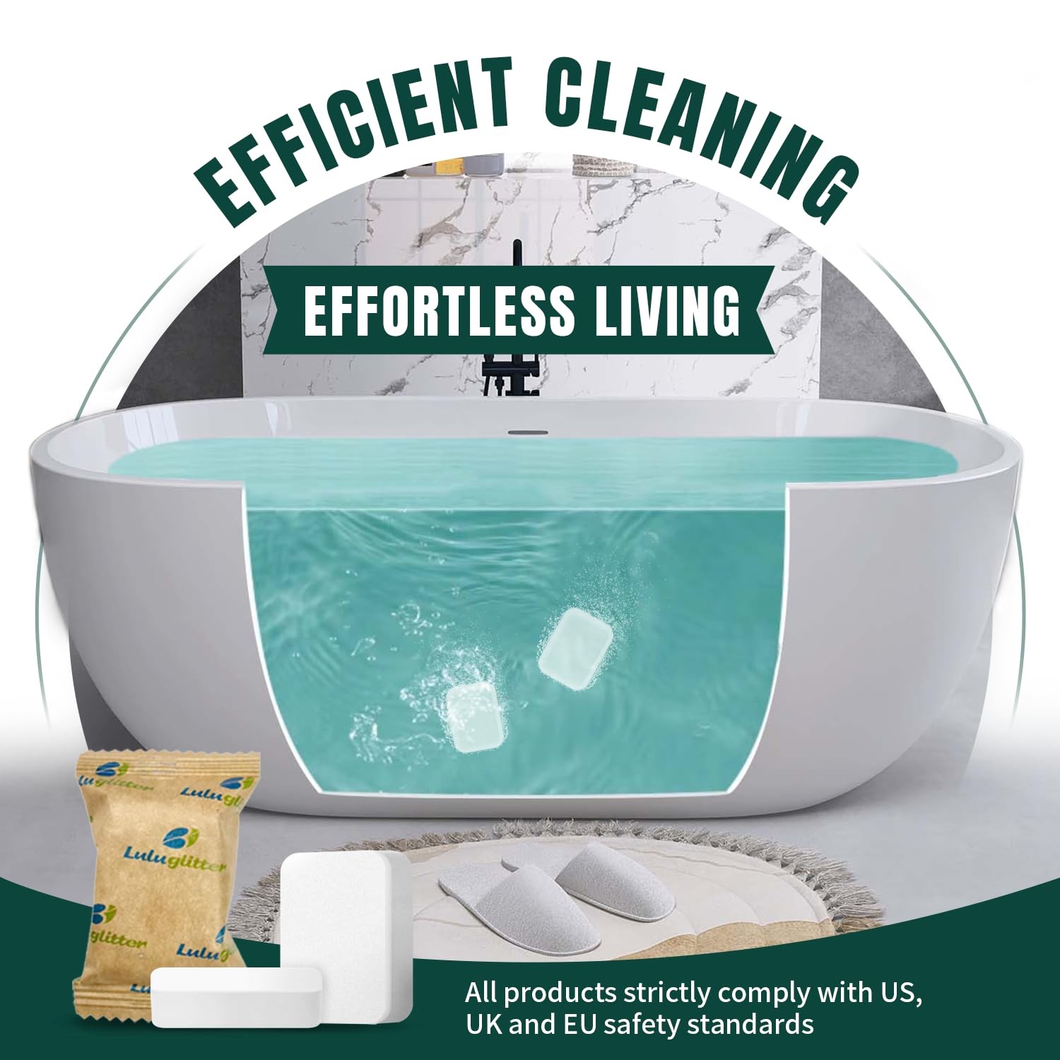 Jetted Tub Cleaner Spa Bathtub Cleaning 12 tabs Universal