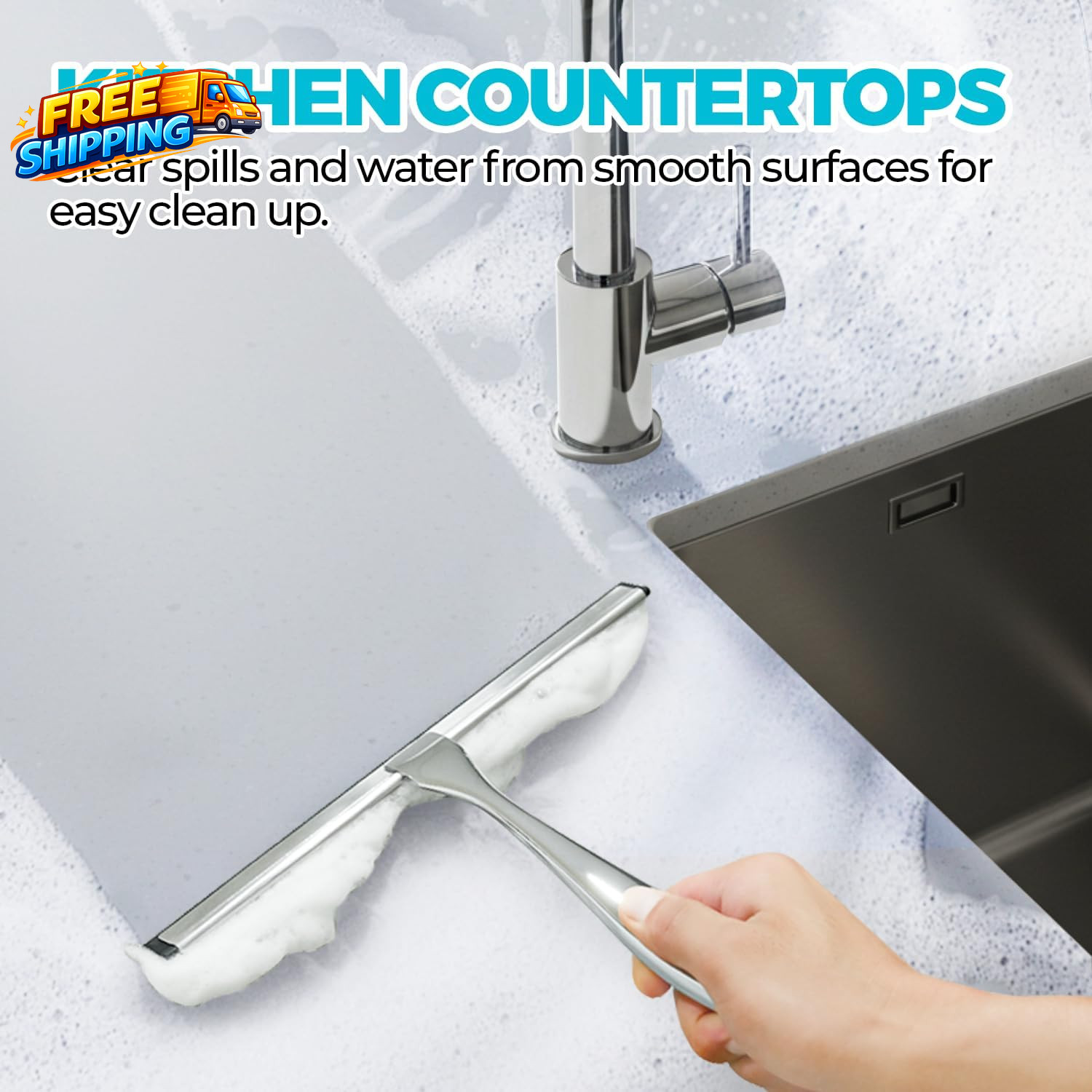12-Inch All Purpose Shower Squeegee for Shower Doors Tile Shower Walls Bathroom