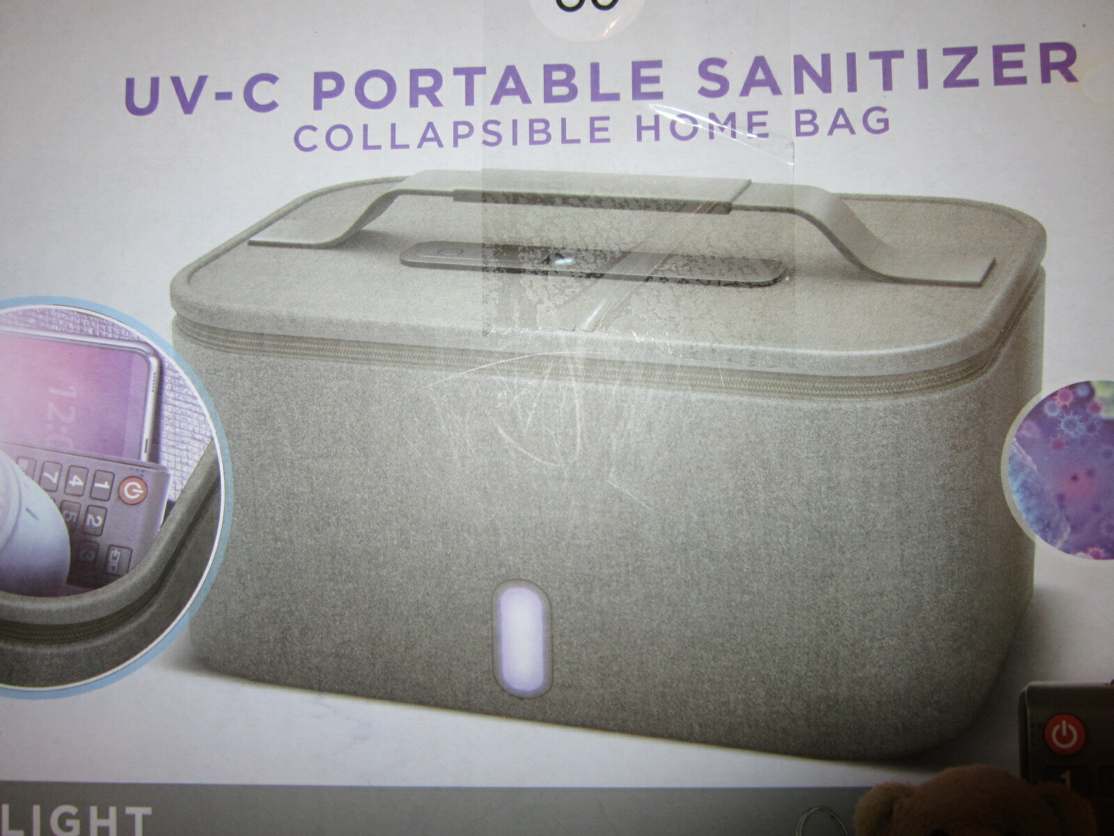 Vie Oli UV-C LED Portable Sanitizer Collapsible Travel Bag Open Box