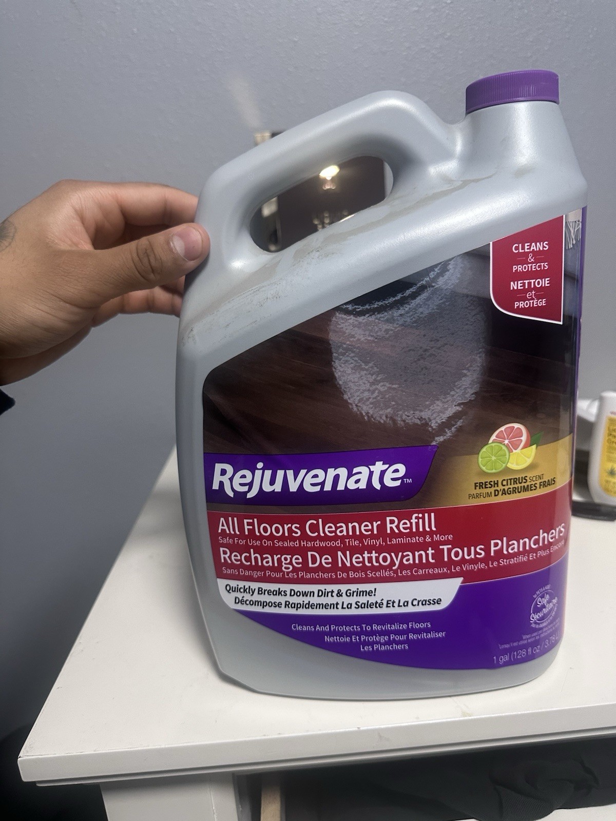Rejuvenate All Floors Cleaner Refill Breaks Down Dirt Grime 1 Gallon 128 fl oz