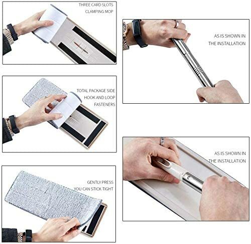 EZ Clean Foldable Flat Mop and Buckets Set Fast Wash Dry Flat Mop Cleaning NEW