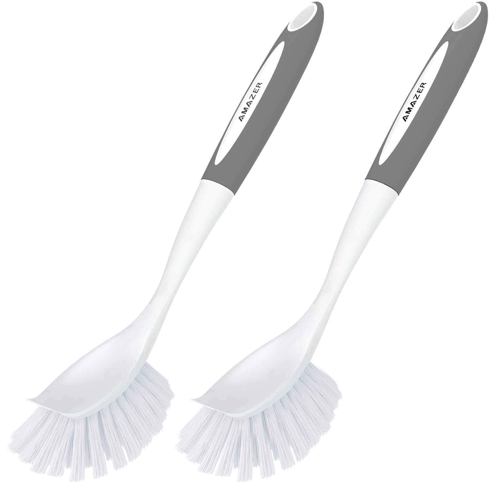 Dish Scrub Brush Set 2 Pack Kitchen Cleaning Brushes with Handle