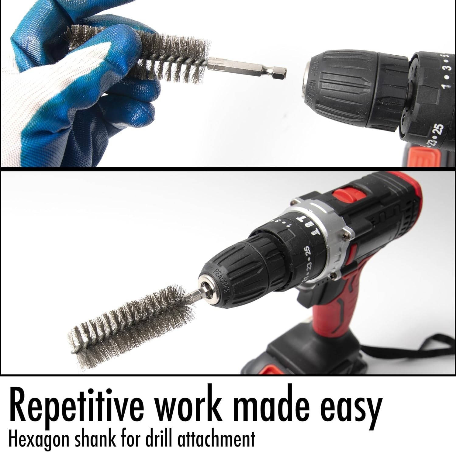 Versatile 6pcs Stainless Steel Pipe Cleaner Brushes for Automotive & Plumbing