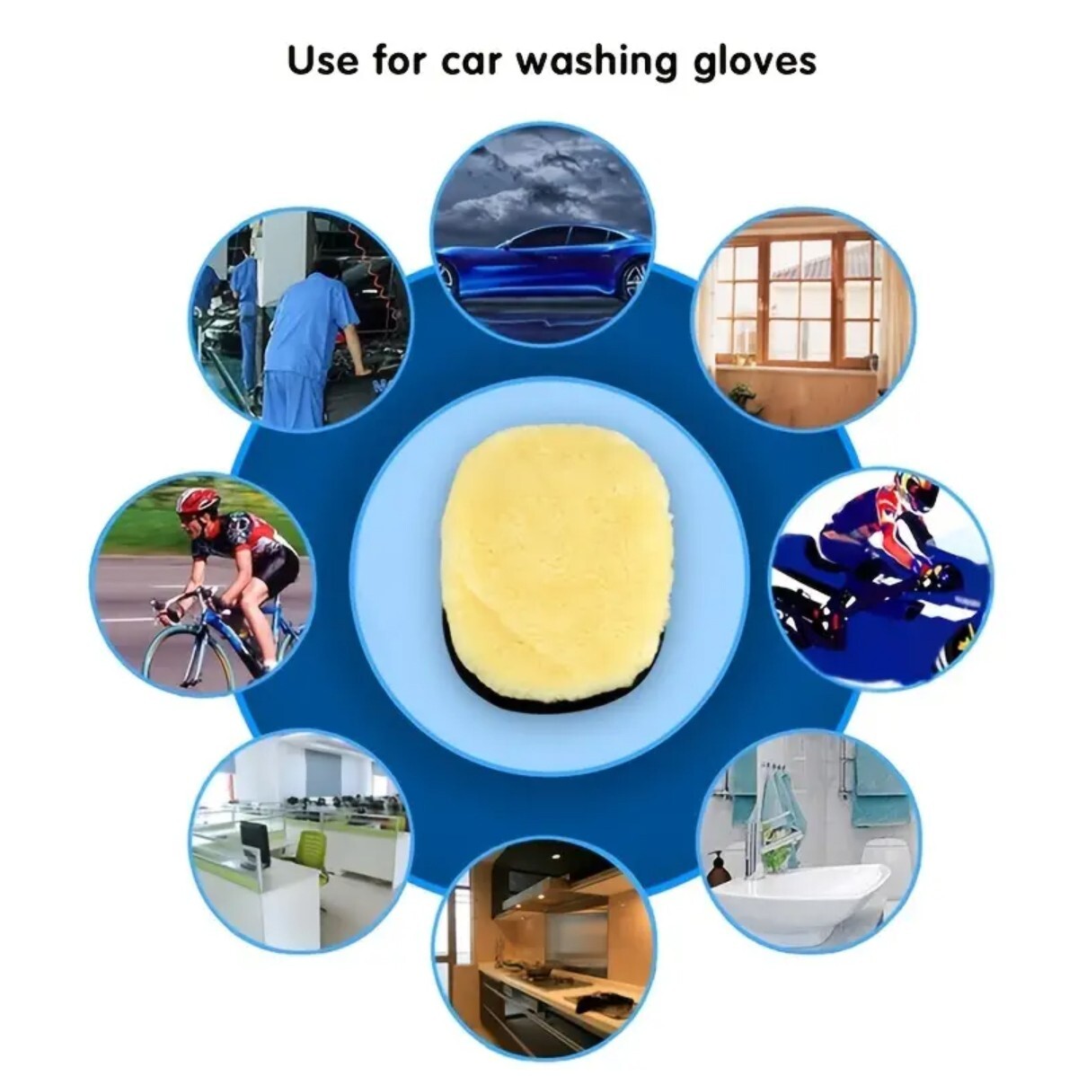 15x23cm Universal Soft Wool Car Brush Cleaner Gloves – Gentle, Effective, and Ea