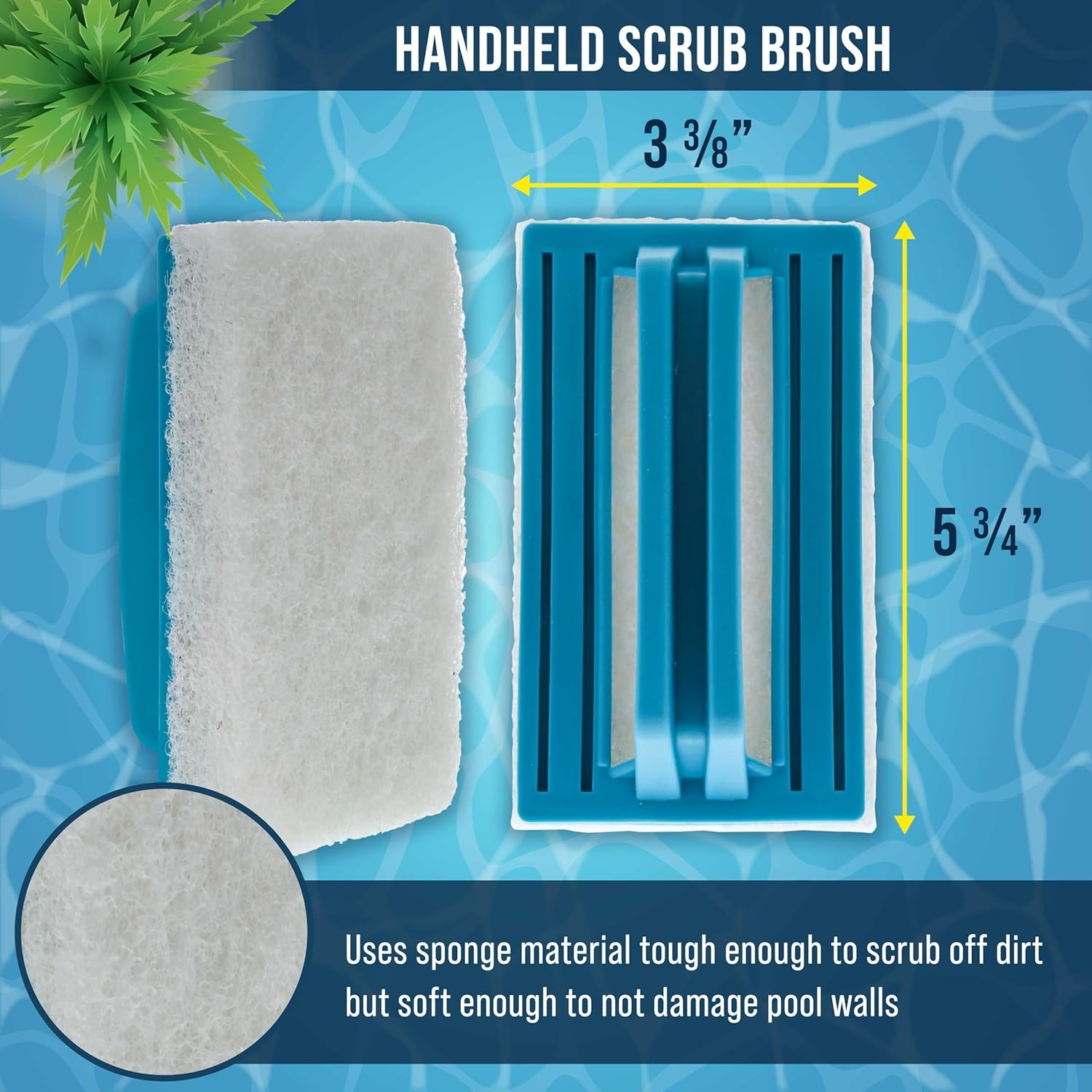 Hand-Held and Pool Pole Attachment Scrub Brushes – Surface Scrubbing Scouring