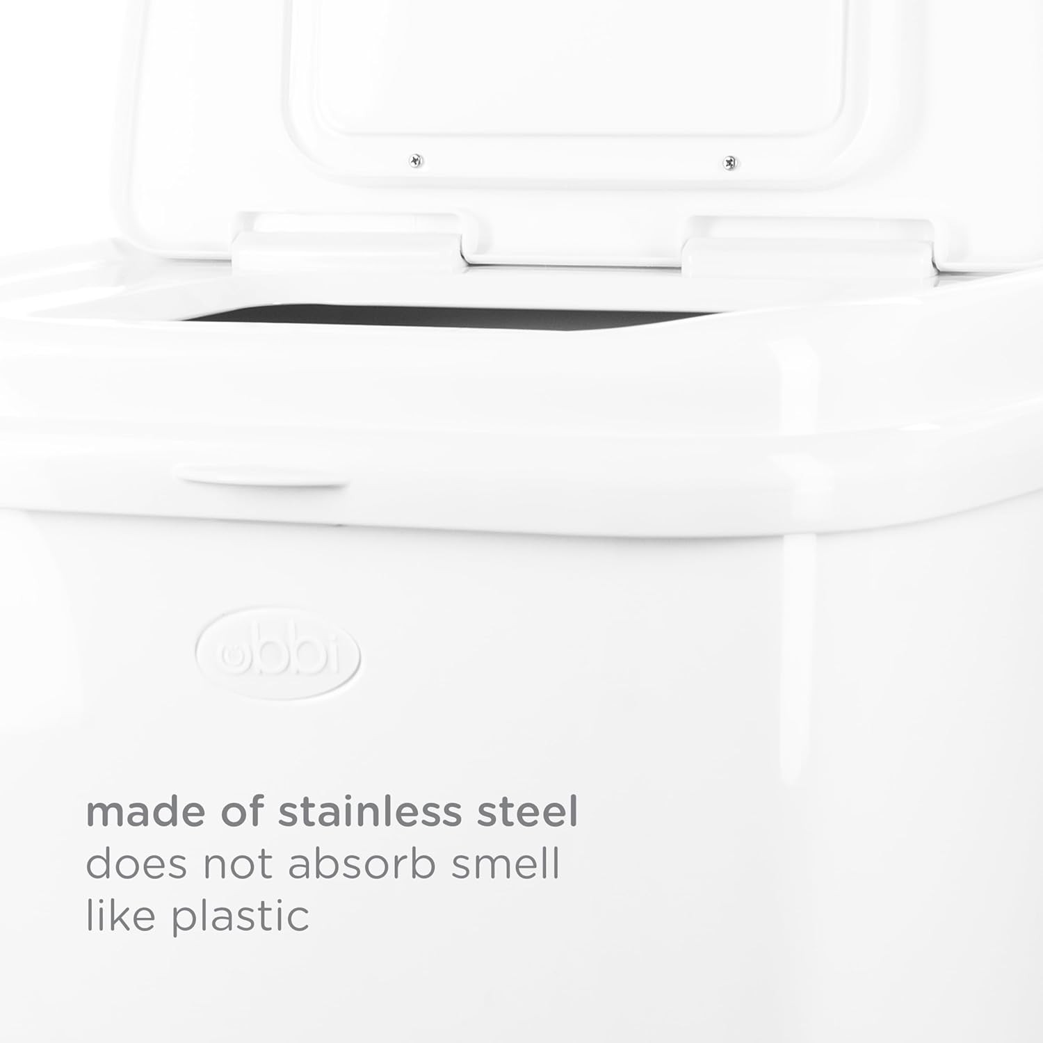 Ubbi Adult Diaper Pail, Steel Odor Locking, No Special Bag Required, Awards-Wi