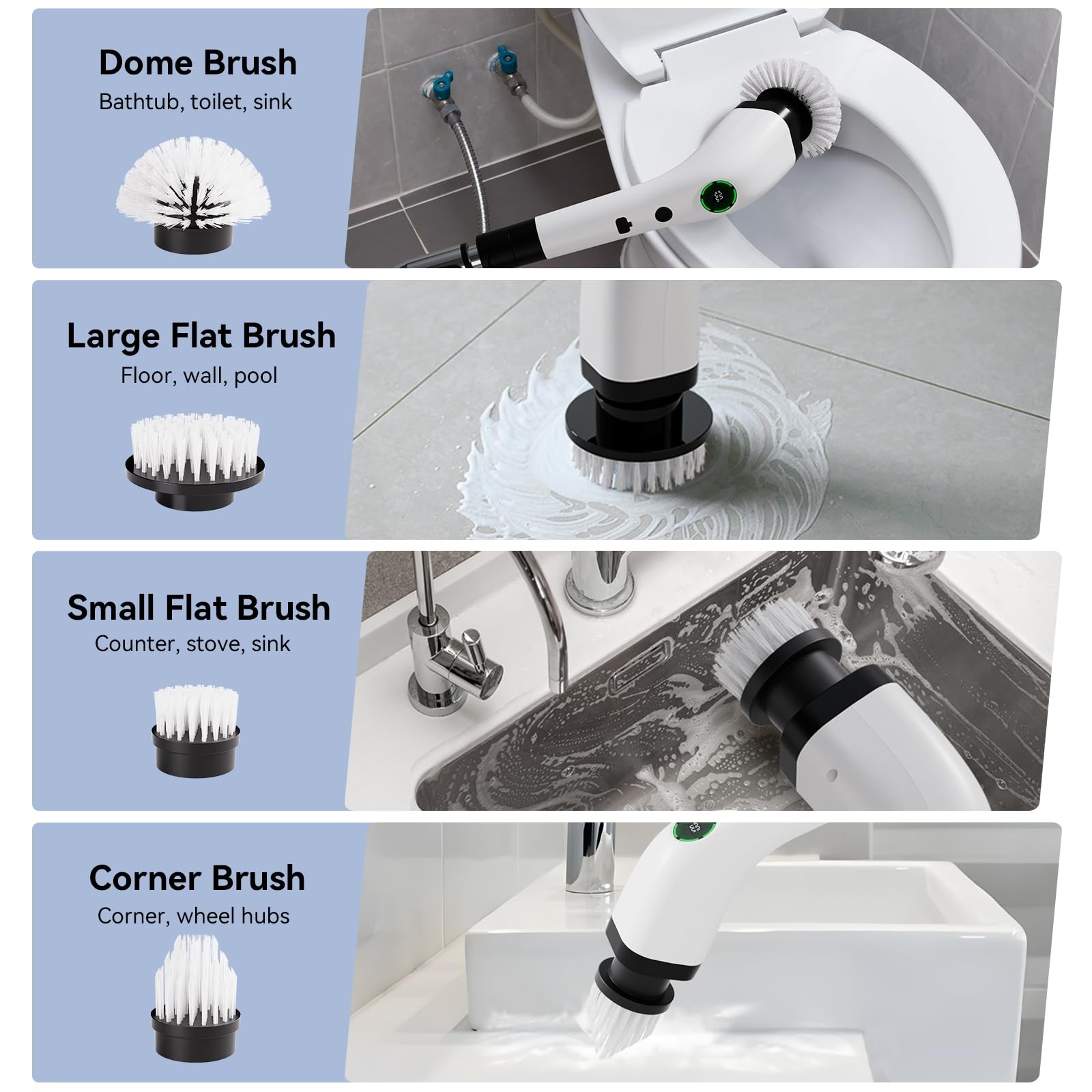 Swyprrix Electric Bathroom Cleaning Brush, Cordless Spin Scrubber Full Body W…