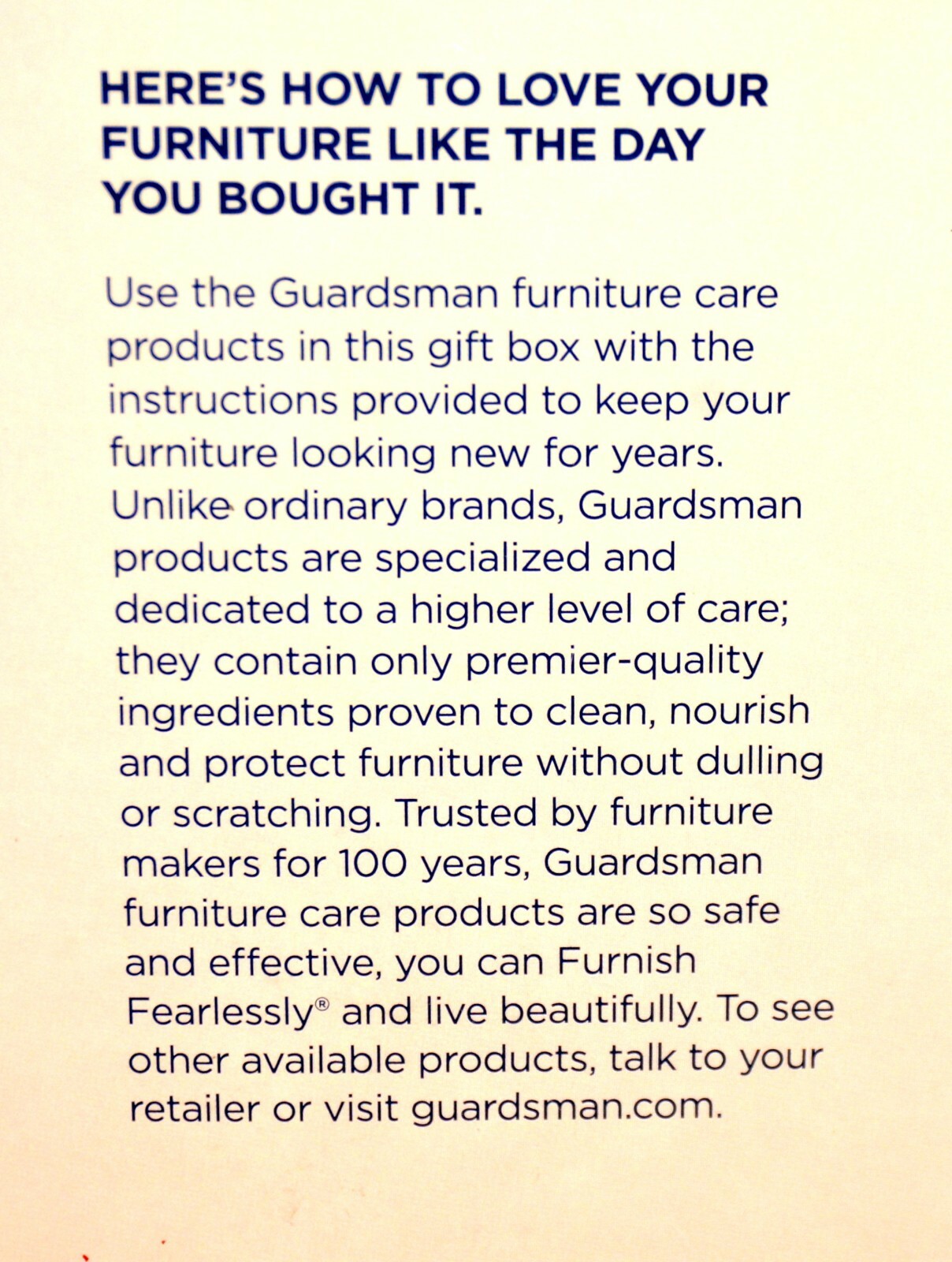 Guardsman Furniture Care Starter Kit – New in Box