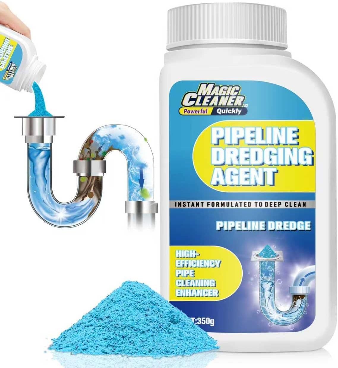 LOT OF 2 DrainPro Powerful Pipe Dredging Agent, Quick Cleaning Drain Cleaner NEW