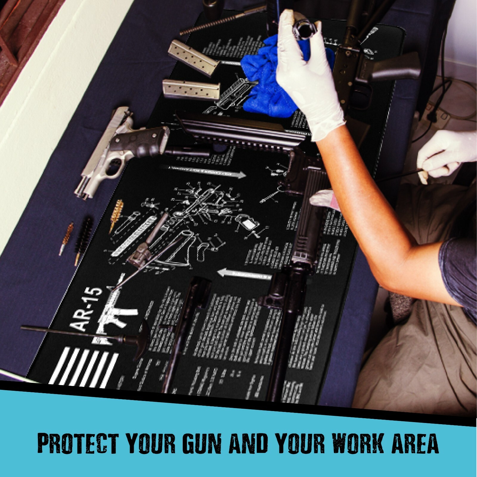AR 15 Gun Cleaning Mat Mouse pad