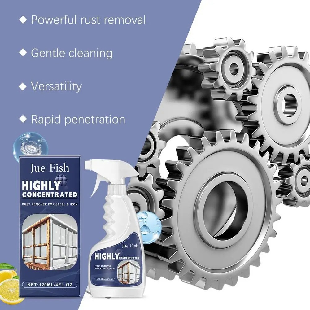Industrial Rust Remover 120ml Highly Concentrated Fast Acting Steel Iron Cleaner