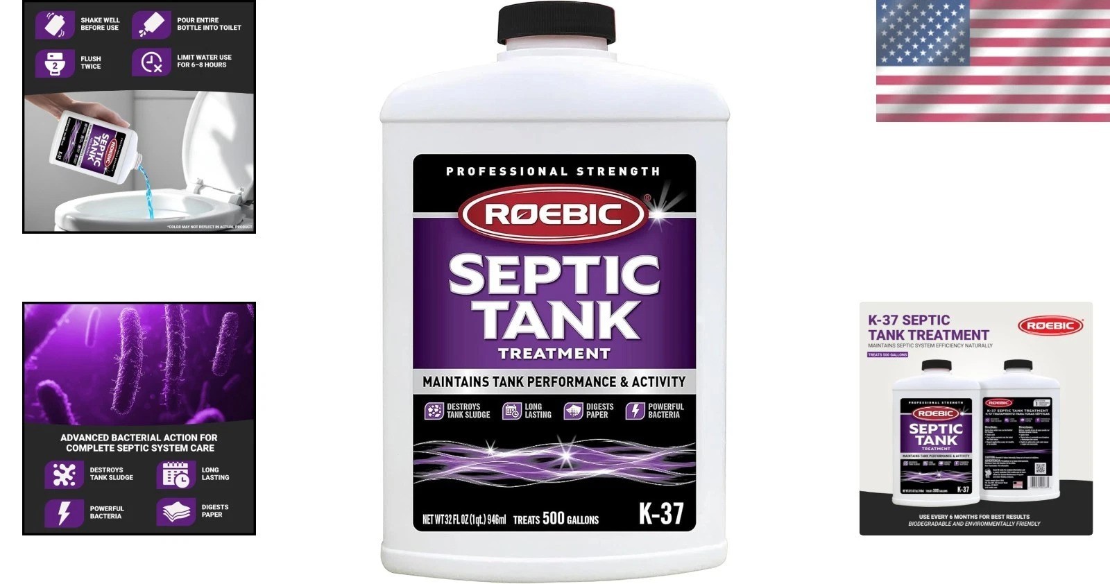 Eco-Friendly Septic Tank Treatment – 32 Fl Oz for Clog Prevention & Odor Control