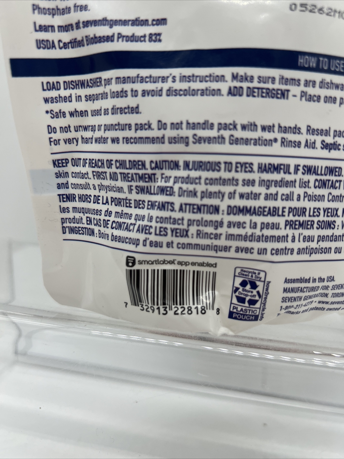 Seventh Generation Free & Clear Scent Pod Dishwasher Detergent 20ct COMBINESHIP